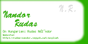 nandor rudas business card